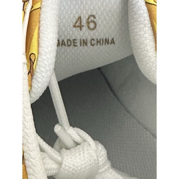 Versace Baroco Men\'s White/Gold Leather Sneakers 13 US (46 Euro) 1016936 NIB main image 7